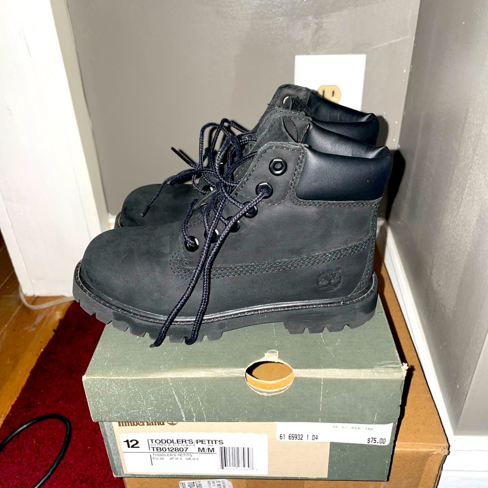 Timberland construction black toddlers timberland